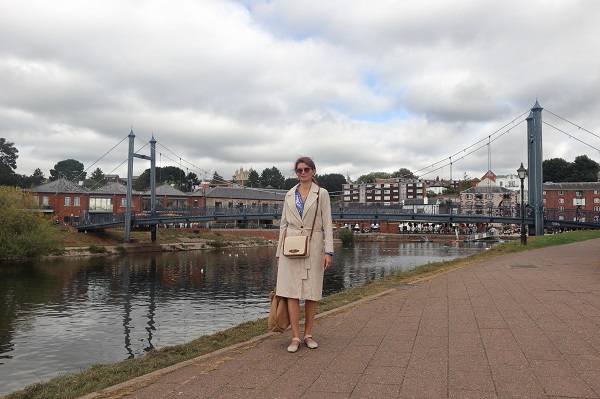 Olga Lawson at Suspension Bridge, Exeter Quay
