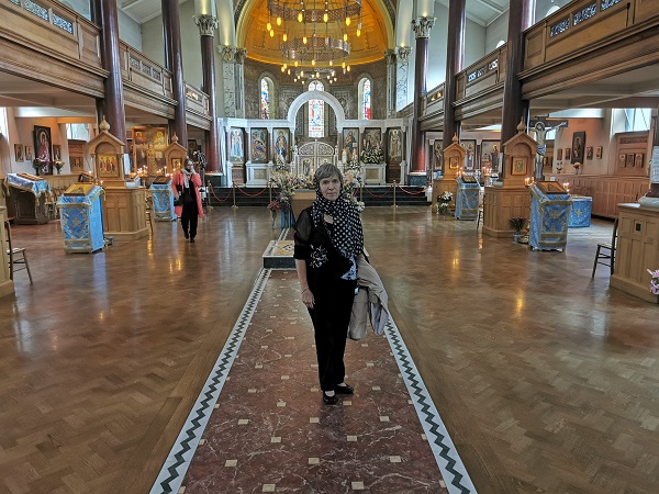 
with Olga Zabotkina and Luba Balagova at Sourozh Russian Orthodox Church, Kensington, London