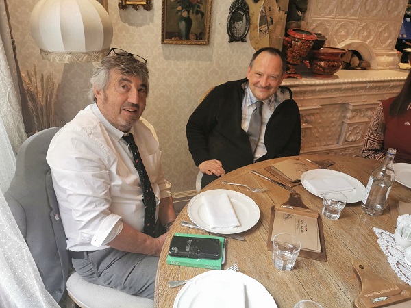 Martin Kimber and Сергей Полевой at Mari Vanna Russian Restaurant, Knightsbridge, London