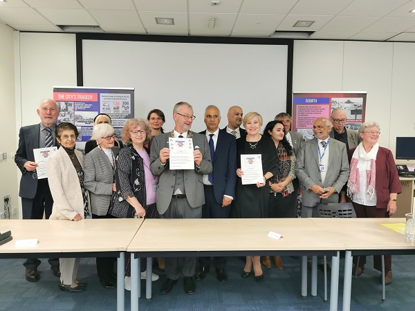 Recipients of Twin to Win Awards with Lord Mayor of Coventry