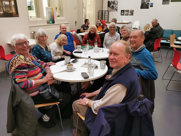 Members meeting in the Cafe at Exeter Museum, Queen Street 2 November 2021.  We meet 2:00 p.m. first Tuesday of each month