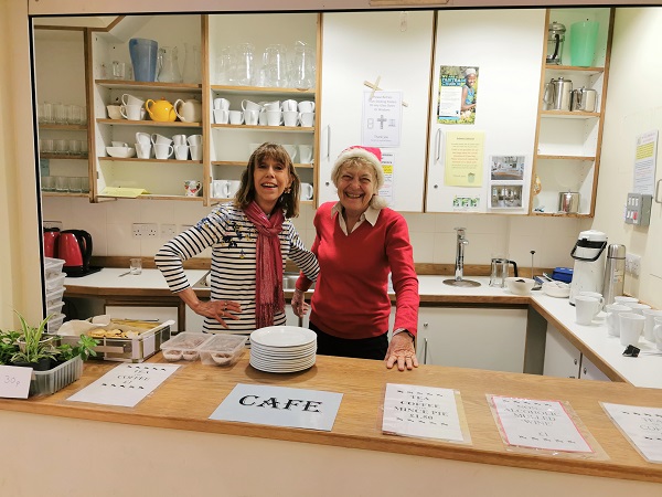 Cafe staff at our Russian Xmas Fayre at St. Stephens Church, Exeter.